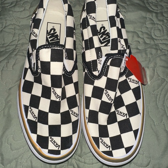 Vans Era stacked Black and White Checkered Slip-On Sneakers - Picture 2 of 4
